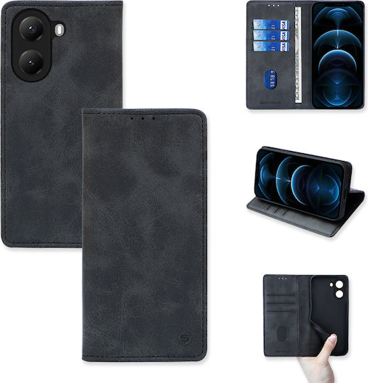 Vintage Magnet Wallet Case Sonique Xiaomi Poco X7 Pro 5G Black