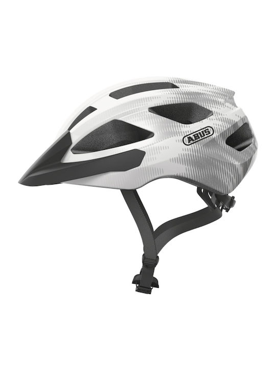 Cască de bicicletă Abus Macator alb-gri MTB măr...