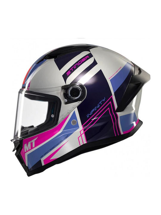 MT Stinger 2 Tron C8 Grey / Gloss Pink Cască Mo...
