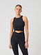 Women's Athletic Blouse Sleeveless Black Beauty
