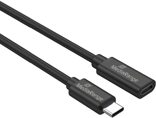 MediaRange USB 2.0 Cable USB-C male - USB-C female 60W PD Μαύρο 2m MRCS245