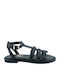 Women's Flat Sandals in Black Color