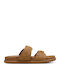 Flache Sandalen für Damen Anatomisch in Tabac Braun Farbe