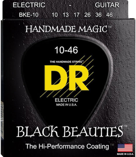 Dr Strings Black Beauties Bke-10 Electric Guitar Strings 010 046 Medium
