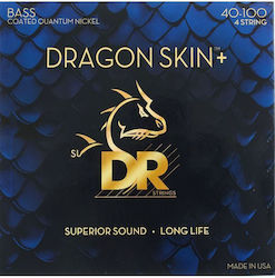 Corzi pentru chitară bas electrică Dr Strings Dragon Skin+ Dbq 40 Coated Quantum Nickel 040-.100 Light Long Scale Corzi pentru chitară bas electrică Dr Strings Dragon Skin+ Dbq 40 Coated Quantum Nickel 040-.100 Light Long Scale