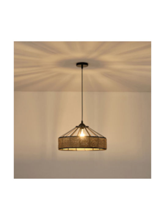 Eurolamp Helios Ceiling Light Black with Rope for E27 Socket 40x130x130cm