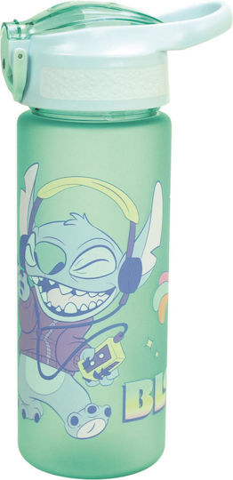 Gim Stitch Kunststoff Kinder Trinkflasche Stitch Thermos mit Stroh 600ml