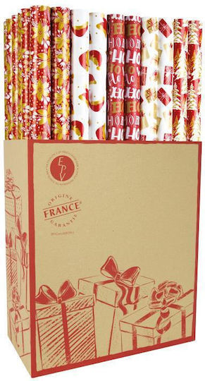 Weihnachtlich Einwickelpapier für Geschenke Mehrfarbig 70cm.