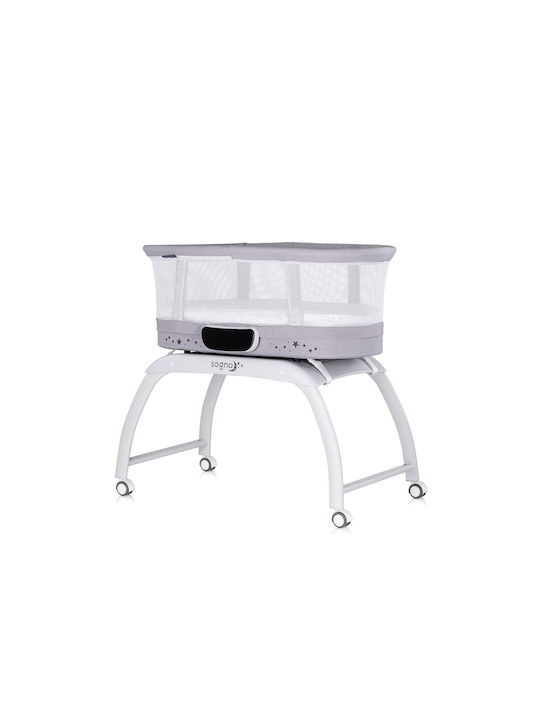 Chipolino Wiege mit Matratze und Rädern Gray