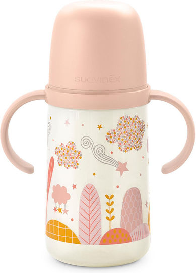 Suavinex Educational Sippy Cup Plastic with Handles Pink for 6m+m+ 270ml