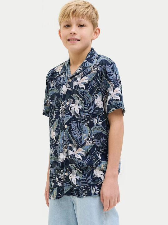 Kids Shirt Short Sleeve Blue Navy