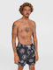 Cali Men's Swimwear Shorts Black with Patterns
