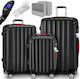 Set de bagaje Monzana Abs Baseline Negru 3 piese 34 X 20 X 50 cm 40 X 25 X 60 cm 46 X 28 X 70 cm