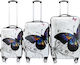 Set de bagaje Monzana Exopack din policarbonat multicolor 3 piese 56 X 37 X 23 cm 68 X 43 X 27 cm 75 X 49 X 29 cm
