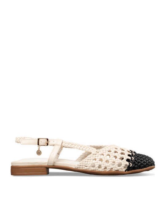 Γυναικείες Μπαλαρίνες Slingback με Λουράκι σε Μπεζ Χρώμα