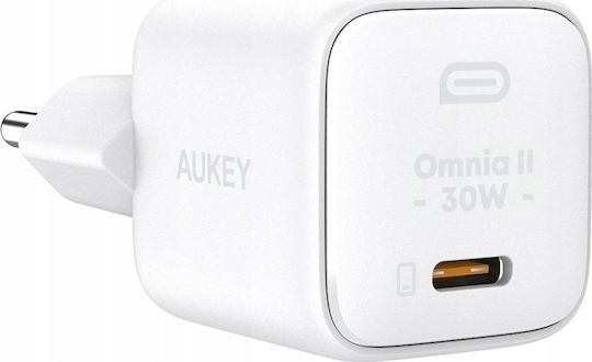 Aukey Charger Without Cable with USB-C Port 30W Power Delivery Blacks (PA-B1L)