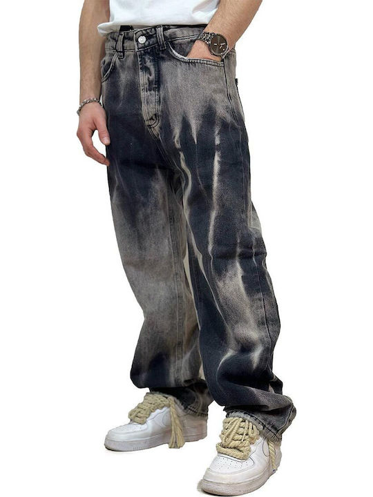 Adon Milano Ανδρικό Παντελόνι Τζιν Baggy Black