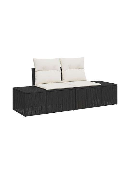 Zweisitziges Sofa Außenbereich Rattan mit Kisse...