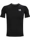Under Armour Heatgear Ανδρική Ισοθερμική Κοντομάνικη Μπλούζα Compression Μαύρη