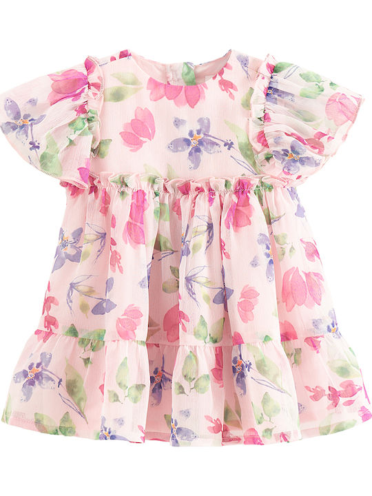 Kinderkleid Kurzärmelig mit Zubehör Rosa