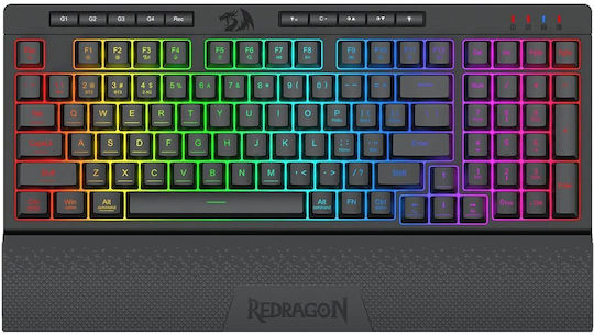 Redragon K515-RGB SHIVA 98 Gaming Mechanical Keyboard with Membrane switches and RGB lighting (English US)