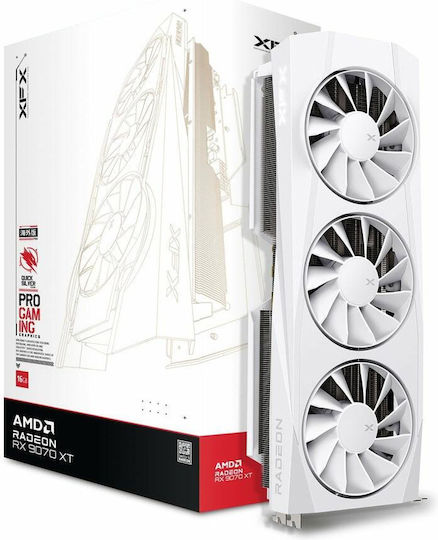 XFX Radeon RX 9070 XT 16GB GDDR6 Quicksilver Weiß Grafikkarte