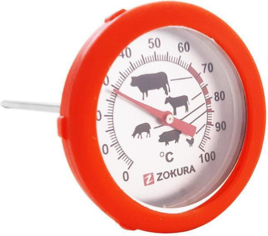 Zokura Αναλογικό Θερμόμετρο BBQ με Ακίδα +100°C / +100°C