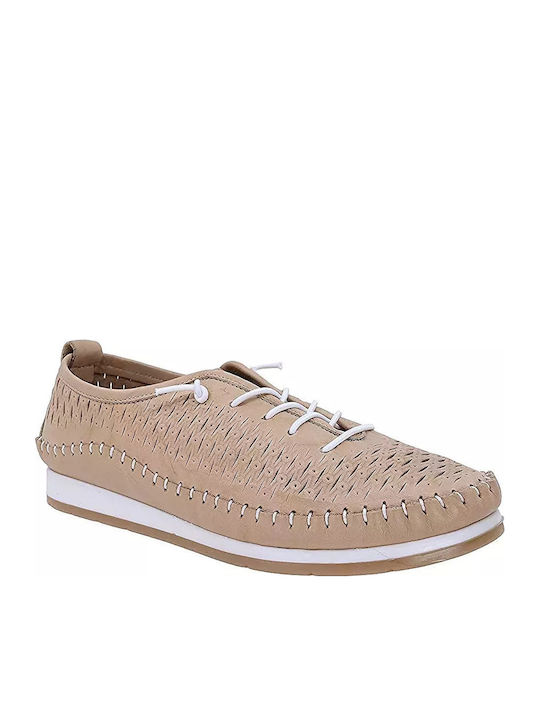 Safe Step Women's Leather Oxford Shoes Brown