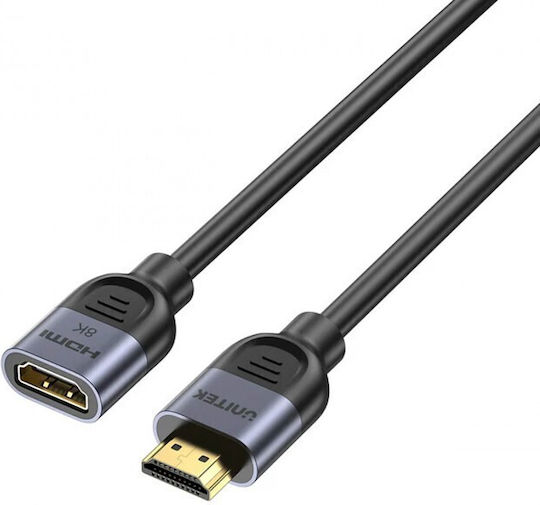 Unitek HDMI 2.1 Ultra High Speed 48Gbps 4K 120Hz HDR VRR Cable HDMI male - HDMI female 3m Μαύρο