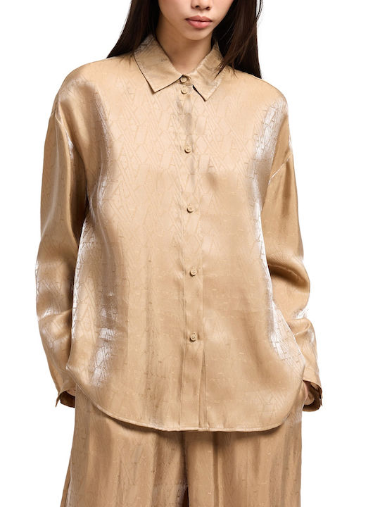 Armani Exchange Women's Long Sleeve Shirt Beige-Gold XW000567AF12055-F1018  | Skroutz.mt