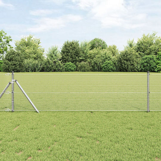 vidaXL Fencing Wire Fencing Galvanized Set Silver 0.8x10m