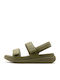 Sandale Casual Damă Flatforme Kaki Fit Îngustă