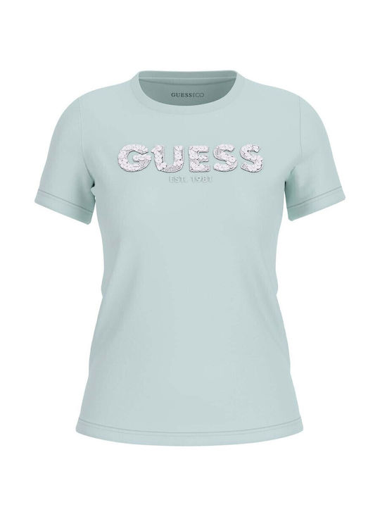 Guess Women's T-shirt Misty Teal