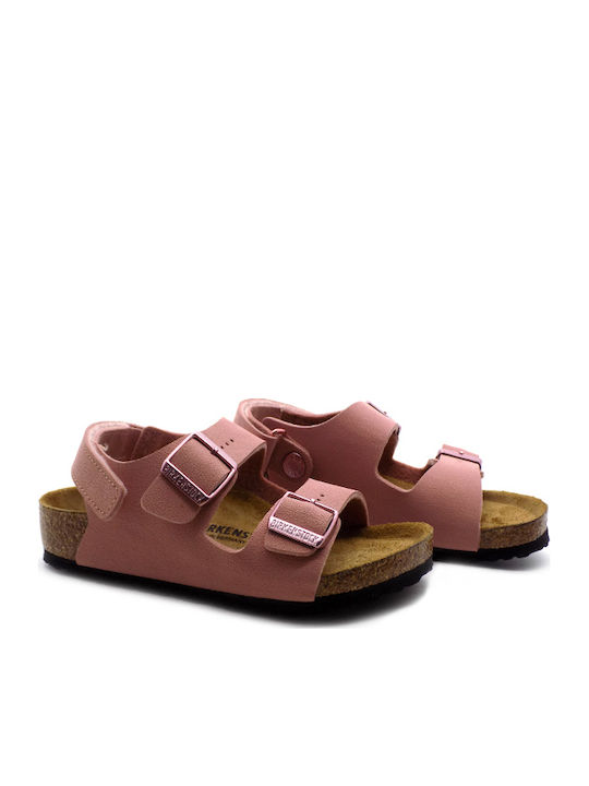 Birkenstock Παιδικά Πέδιλα Milano Ανατομικά Ροζ