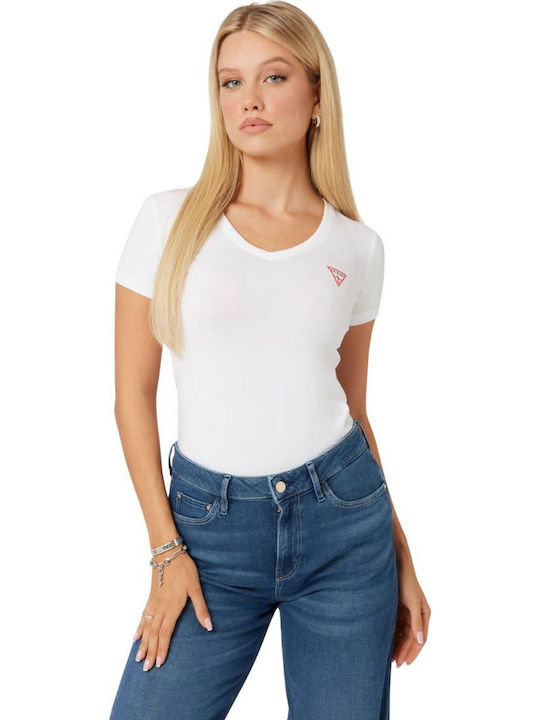 Guess Γυναικείο T-shirt Λευκό