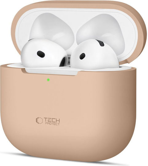 Tech-Protect Silicone Case Hülle Silikon Cafe Latte für Apple AirPods 4