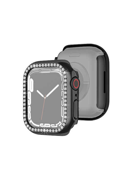 Protective Plastic Case in Black color for Apple Watch Series 9, 8, 7 41mm