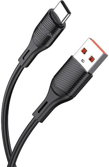Kakusiga USB 2.0 Cable USB-C male - USB-A 15W Μαύρο 1m KSC-953-C-BK