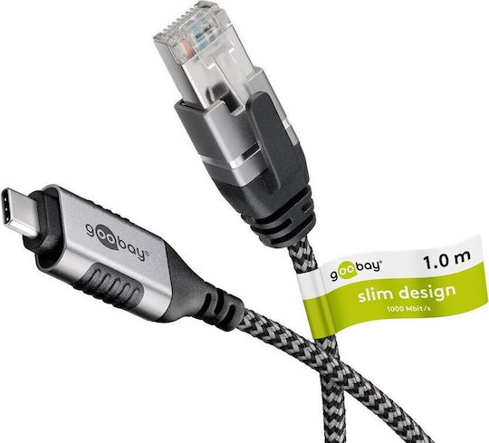 Goobay USB 3.1 Cable USB-C male - USB-C Ασημί 1m 74401