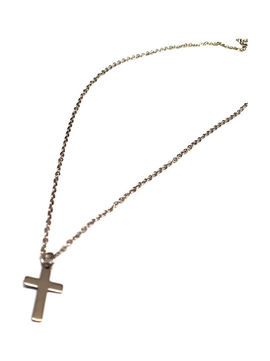 Amalfi Accessories Kreuz aus Stahl mit Kette