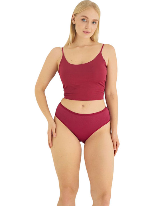 Βαμβακερά High Waist Women's Slip MultiPack Colorful
