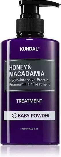 Intensive Moisturizing Care Dry Damaged Hair Kundal Honey & Macadamia Baby Powder 500 Ml