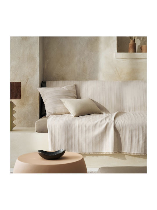 Gofis Home Laurel Ριχτάρι Πολυθρόνας Ζακάρ 180x180εκ. Beige 731/04
