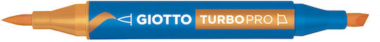 Giotto Turbo Pro Πορτοκαλί Μαρκαδόρος Ζωγραφικής με Διπλή Μύτη