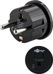 Goobay Travel Adapter Usa Japan To Europe Black 45350 Goobay Travel Adapter Usa Japan To Europe Black 45350