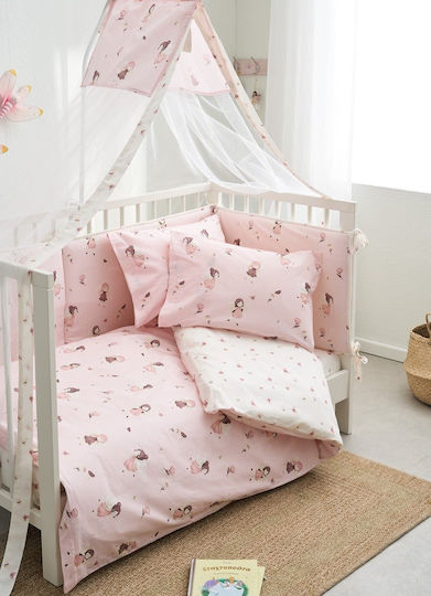 Vesta Home Fairy Βρεφικό Κουβερλί Βαμβακερό Ροζ 120x160cm