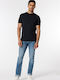 Men's Jeans Pants Elastic Blue