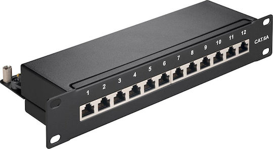 Goobay Cat 6a 10 Inch 25.4 Cm Patch Panel 12 Port 93796