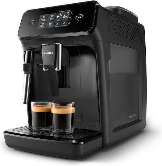 Philips LatteGo Automat Espressoare 1500W Presiune 15bar Pentru Cappuccino Cu Râșniță Neagră EP1221/20