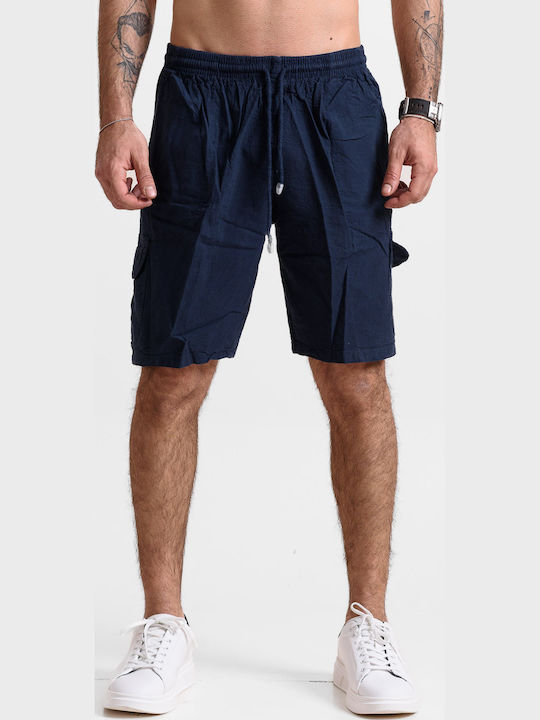 Crepe Sports Ανδρική Βερμούδα Cargo Μπλε Σκούρο